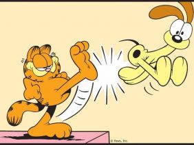 A camping trip with Garfield and Odie