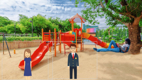owen playground with daddy
